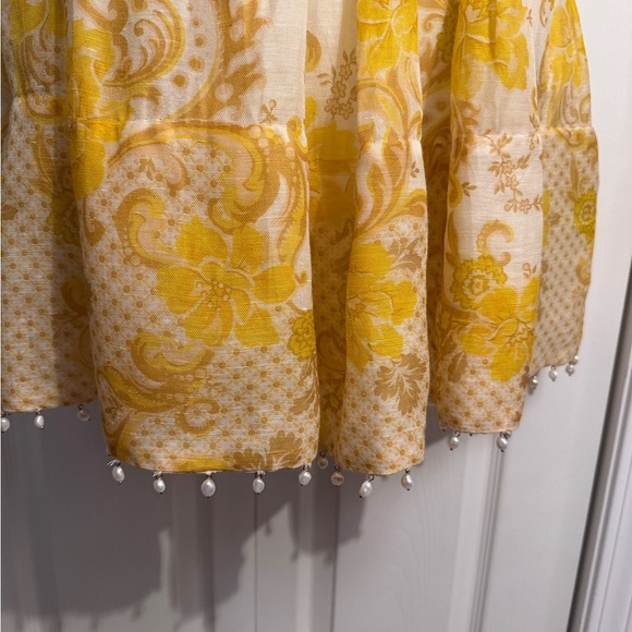 Zimmermann Postcard Bow Bodice Mini Dress. Yellow. No Belt. Size 3 US10 - Picture 5 of 16